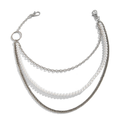 Pearl Beads Decor Pants Chain WN21075