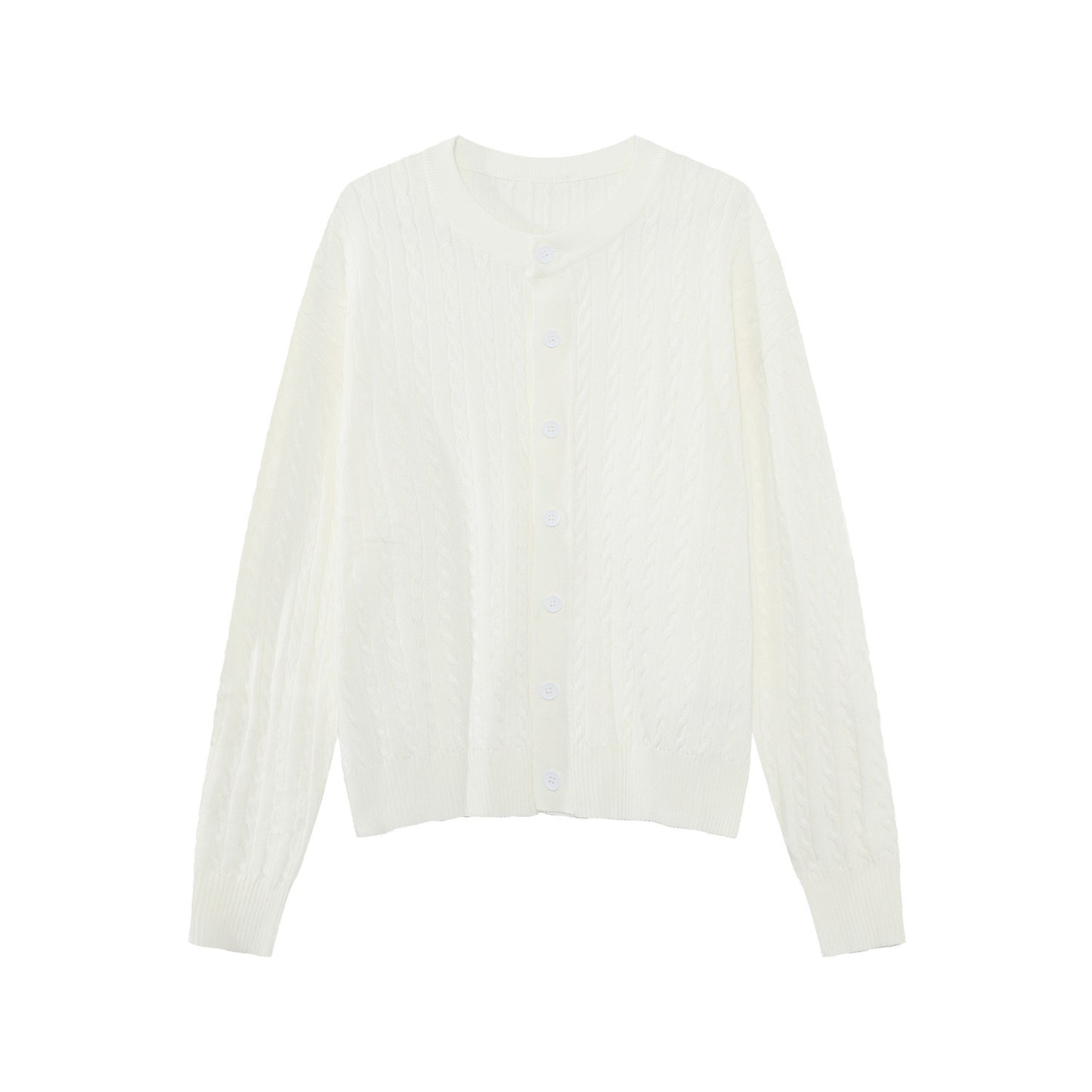 Cable Button Knit Cardigan WN24997