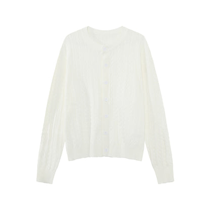 Cable Button Knit Cardigan WN24997