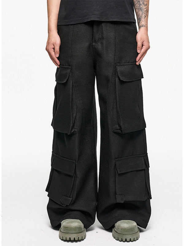 Multi Pocket Wide Leg Cargo Pants WN24333