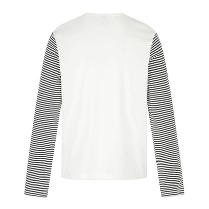 Stripe Graphic Print Long Sleeve T-Shirt WN27798