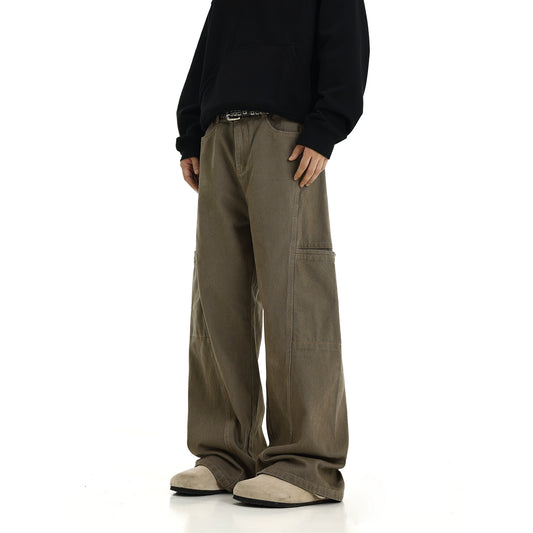 Wide-leg Workwear Straight Denim Jeans WN5791