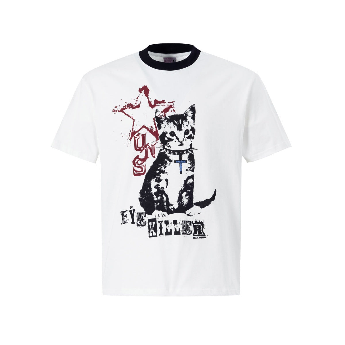 Painting Cat Graphic Short Sleeve T-Shirt WN26051