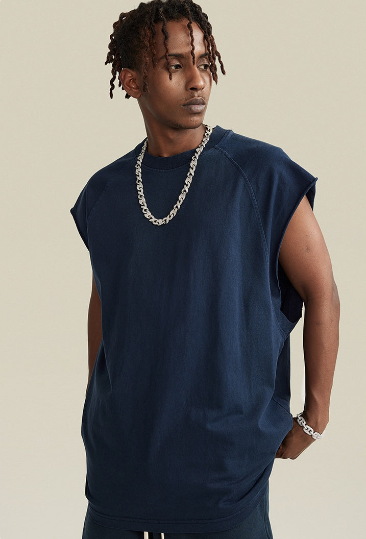 Washed Oversize Tank Top T-shirt WN6447