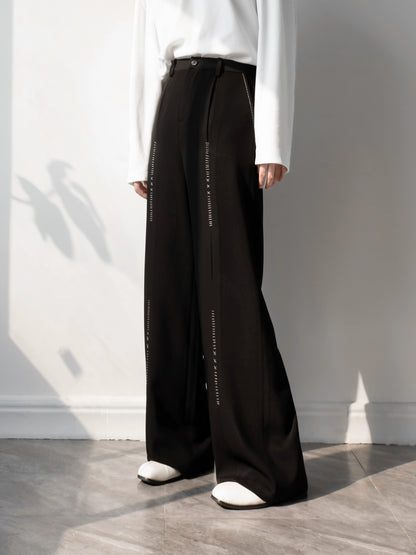 High-Waist Wide-Leg Tailored Trousers WN11832