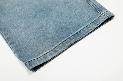 Washed Multi Pocket Curved Denim Jeans WN25974