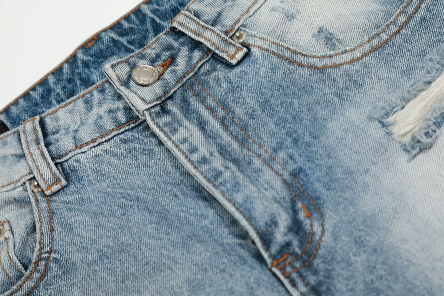 Washed Damage Flare Denim Jeans WN26068