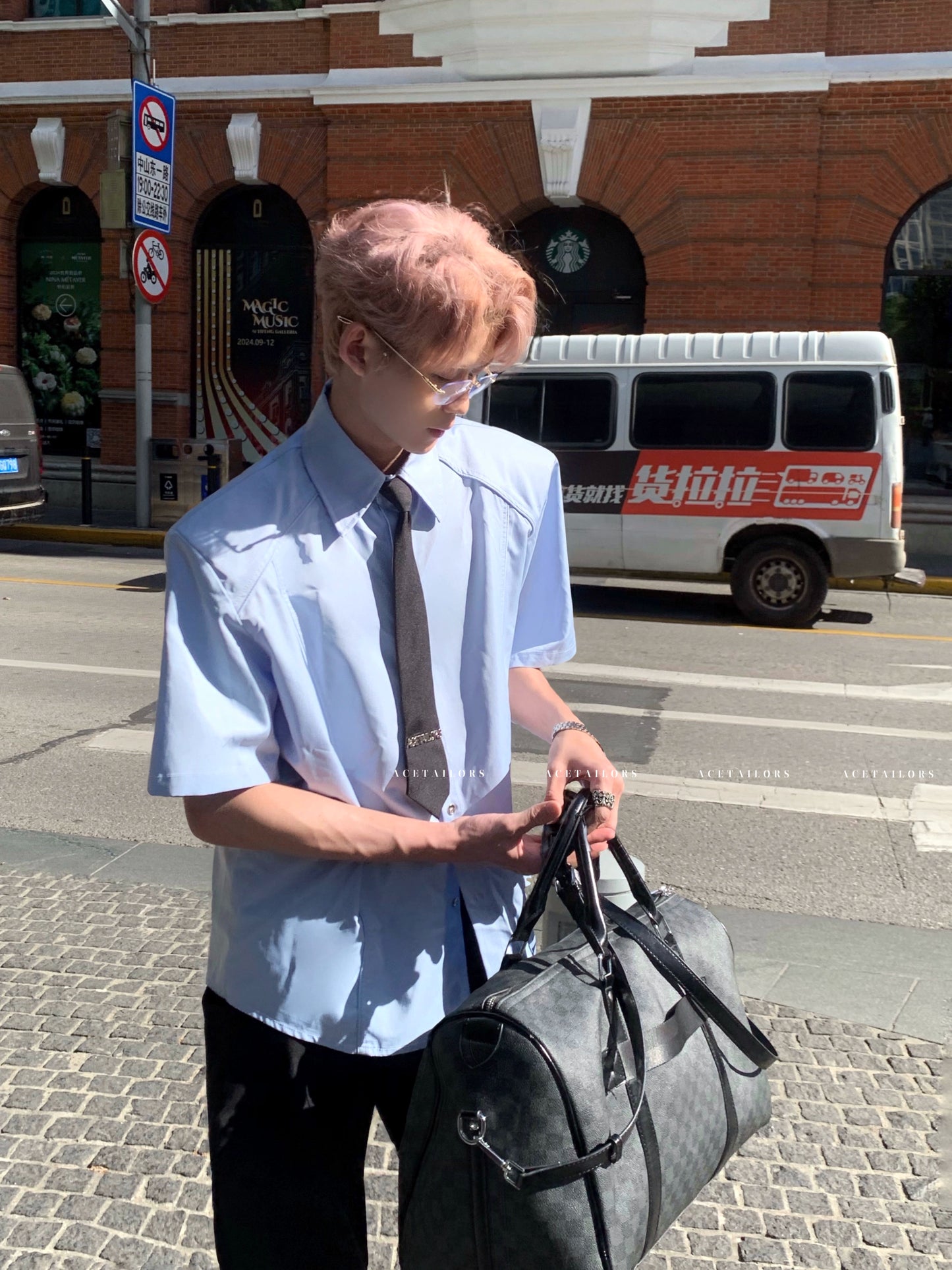 Structured Shoulder Short Sleeve Shirt WN20077