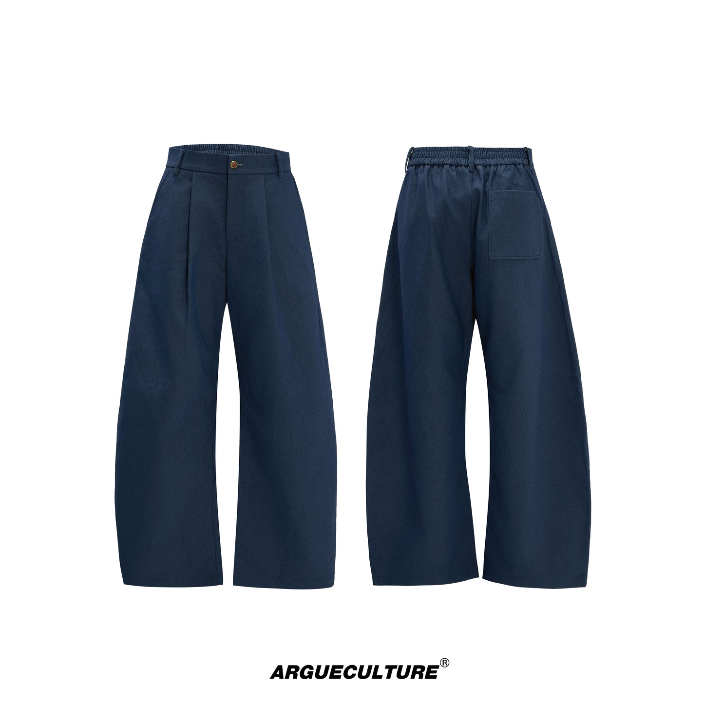 Fur Collar Gem Button Standing-Collar Short Jacket & Trousers Setup WN21733