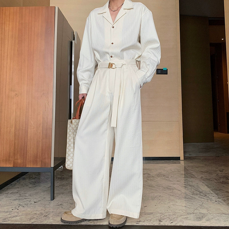 Sporty Long Sleeve Shirt & Pants Setup WN20408