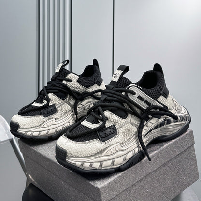 Mesh Rope Lace Chunky Sole Sneakers WN24695