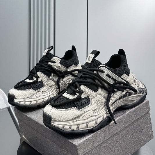 Mesh Rope Lace Chunky Sole Sneakers WN24695