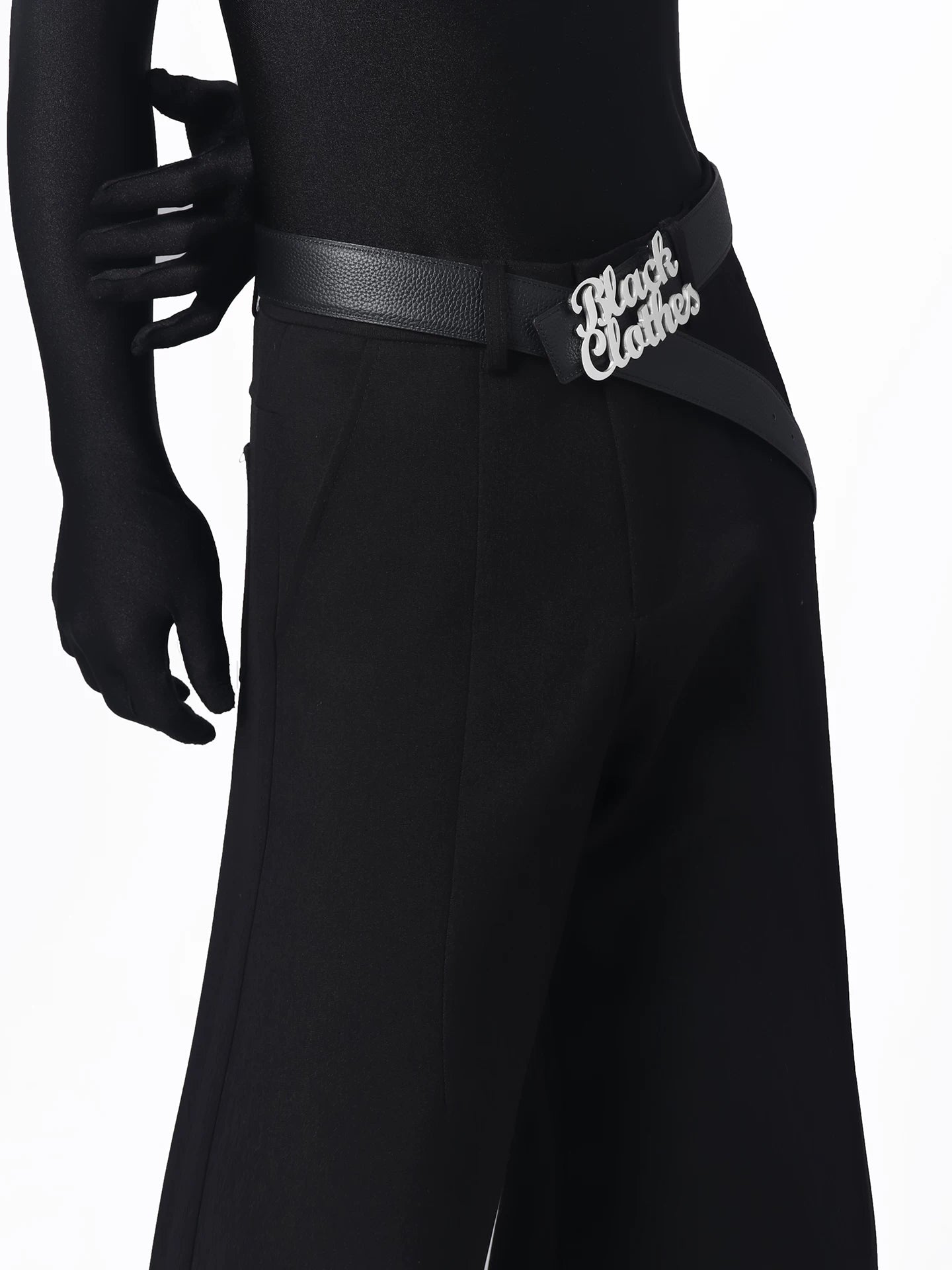 WN23760 BlackClothes original personalized letter metal buckle scalp belt trendy niche design belt for men and women WN23760