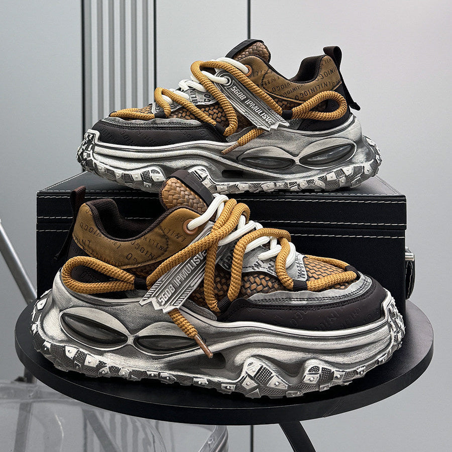 Thick-Sole Height-Increasing Dad Sneakers WN24770
