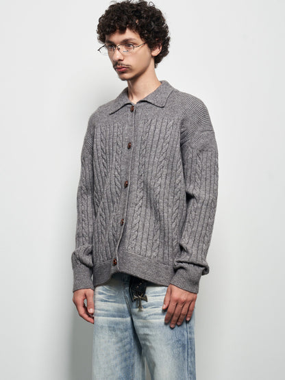 Oversize Cable Knit Cardigan WN22928