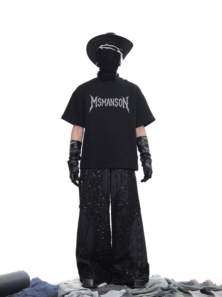 Graphic Letter Short Sleeve T-Shirt WN18698