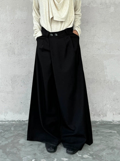 Minimalist Draping Wide Leg Trousers WN19961