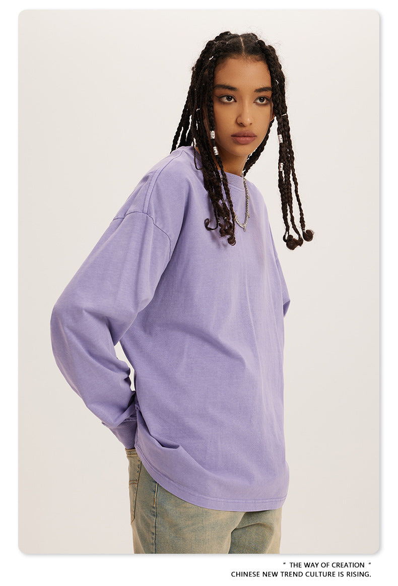 Oversize Washed Long Sleeve T-Shirt WN6052