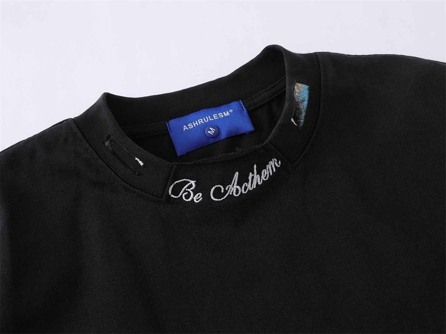 Neck Letter Short Sleeve T-Shirt WN26768