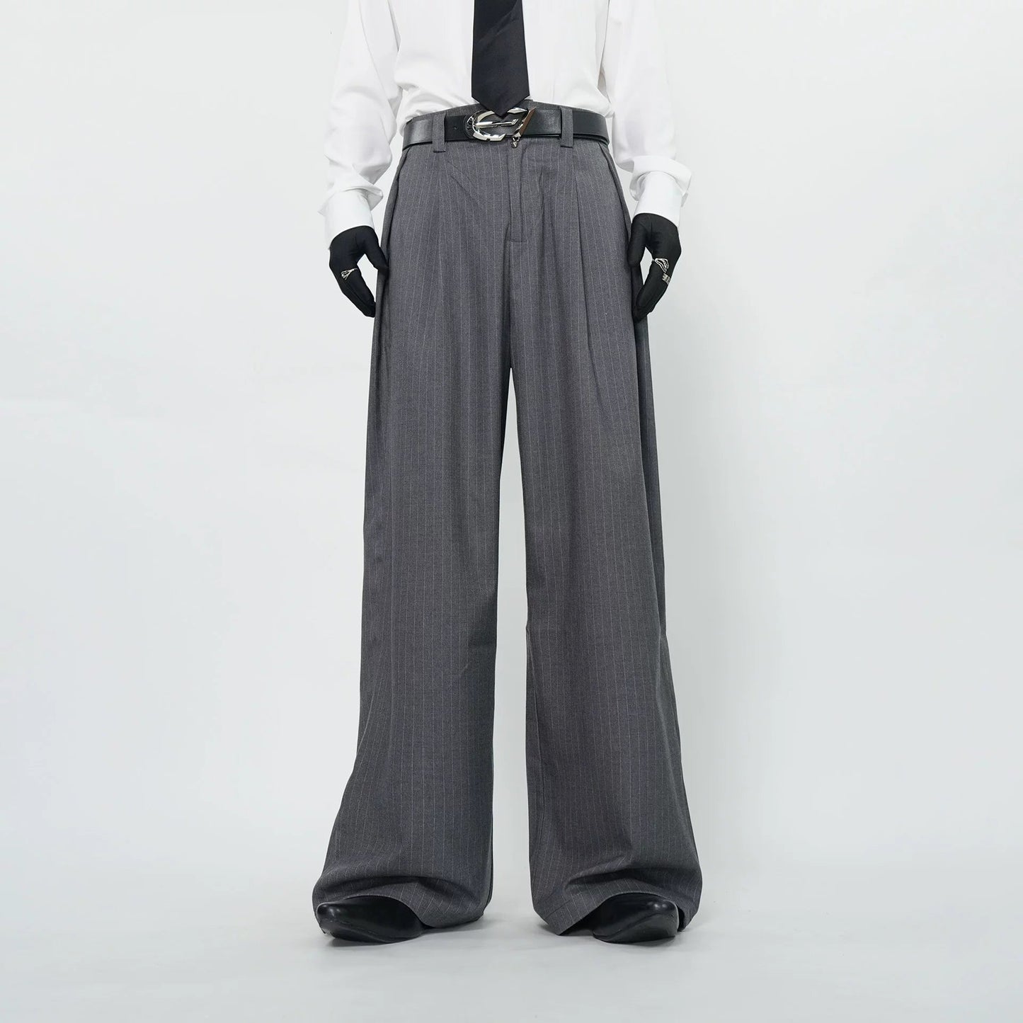 Stripe Tailored Jacket & Stripe Wide Leg Trousers Setup WN24295