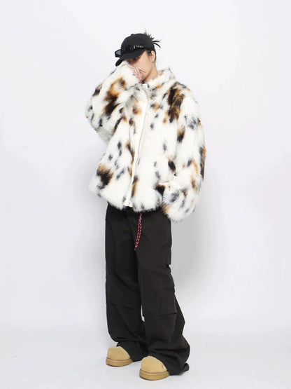 Thick Fake Furry Oversize Jacket WN10947