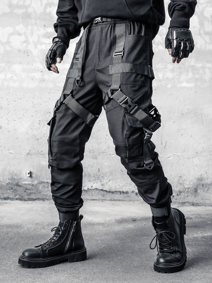 Metal Buckle Strap Cuffed Cargo Pants WN22337