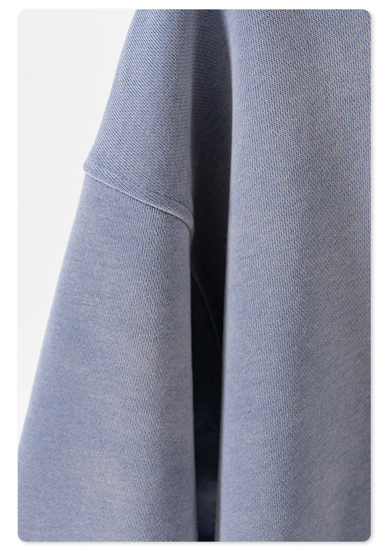 Oversize Fleece Lining Washed Pullover Hoodie WN9924