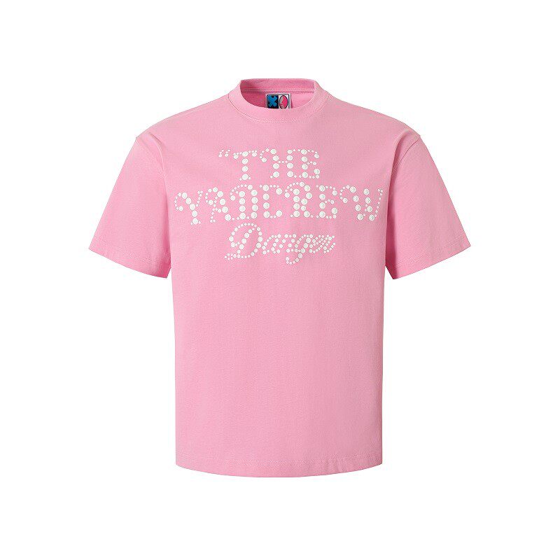 Rhinestone Letter Print Short Sleeve T-Shirt WN23245