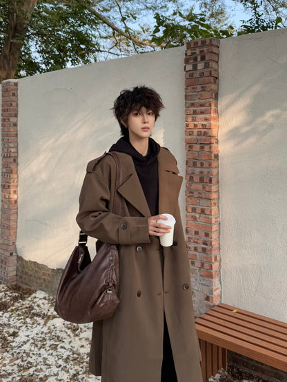 British Style Cape Design Mid-Long Coat WN23165