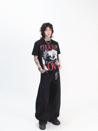Graphic Print Oversize Short Sleeve T-Shirt WN24424