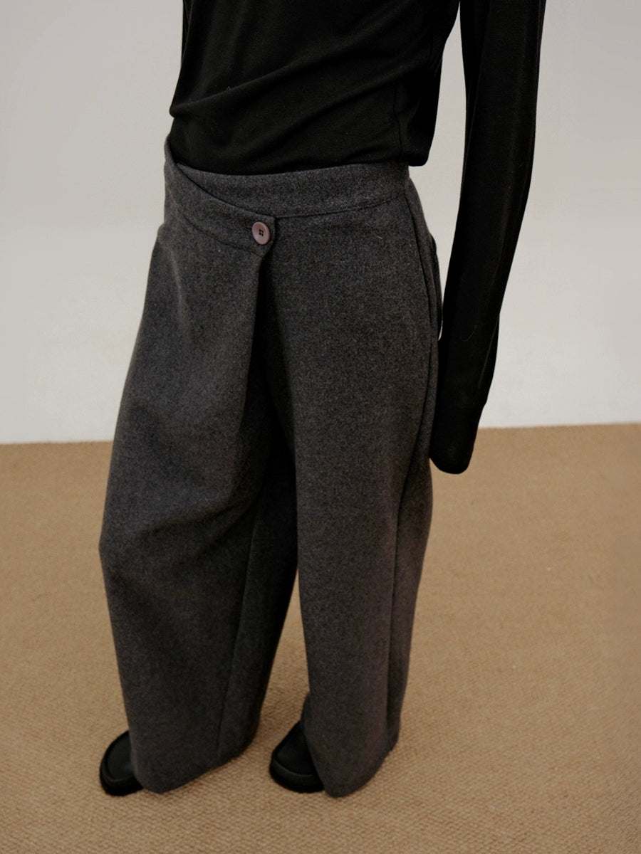 Asymmetric Wool Trousers WN21612