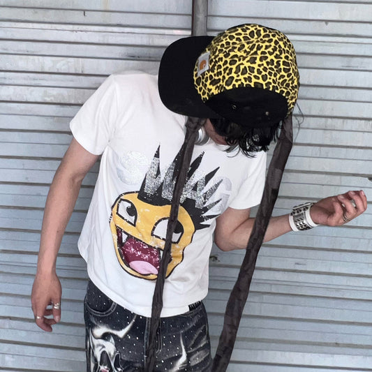 Illustration Letter Print Short Sleeve T-Shirt WN27384