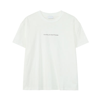 Letter Embroidery Short Sleeve T-Shirt WN24986