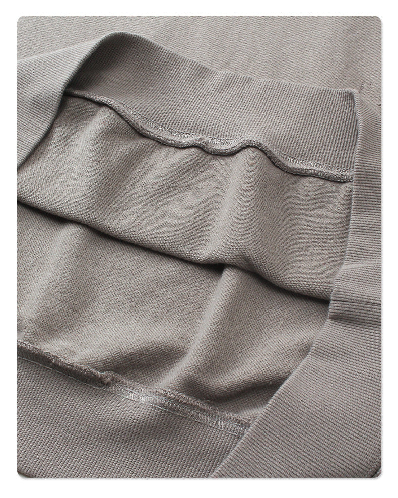 Oversize Zipper Design Damage Hoodie WN9979