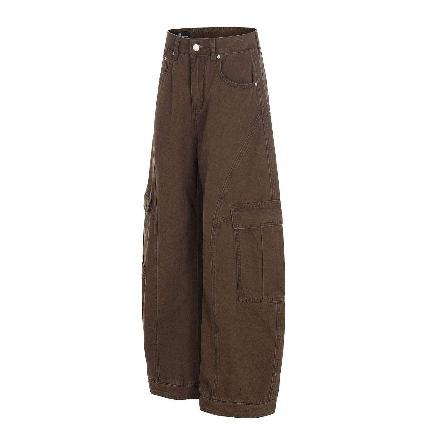 Washed Multi Pocket Curved Cargo Pants WN26016
