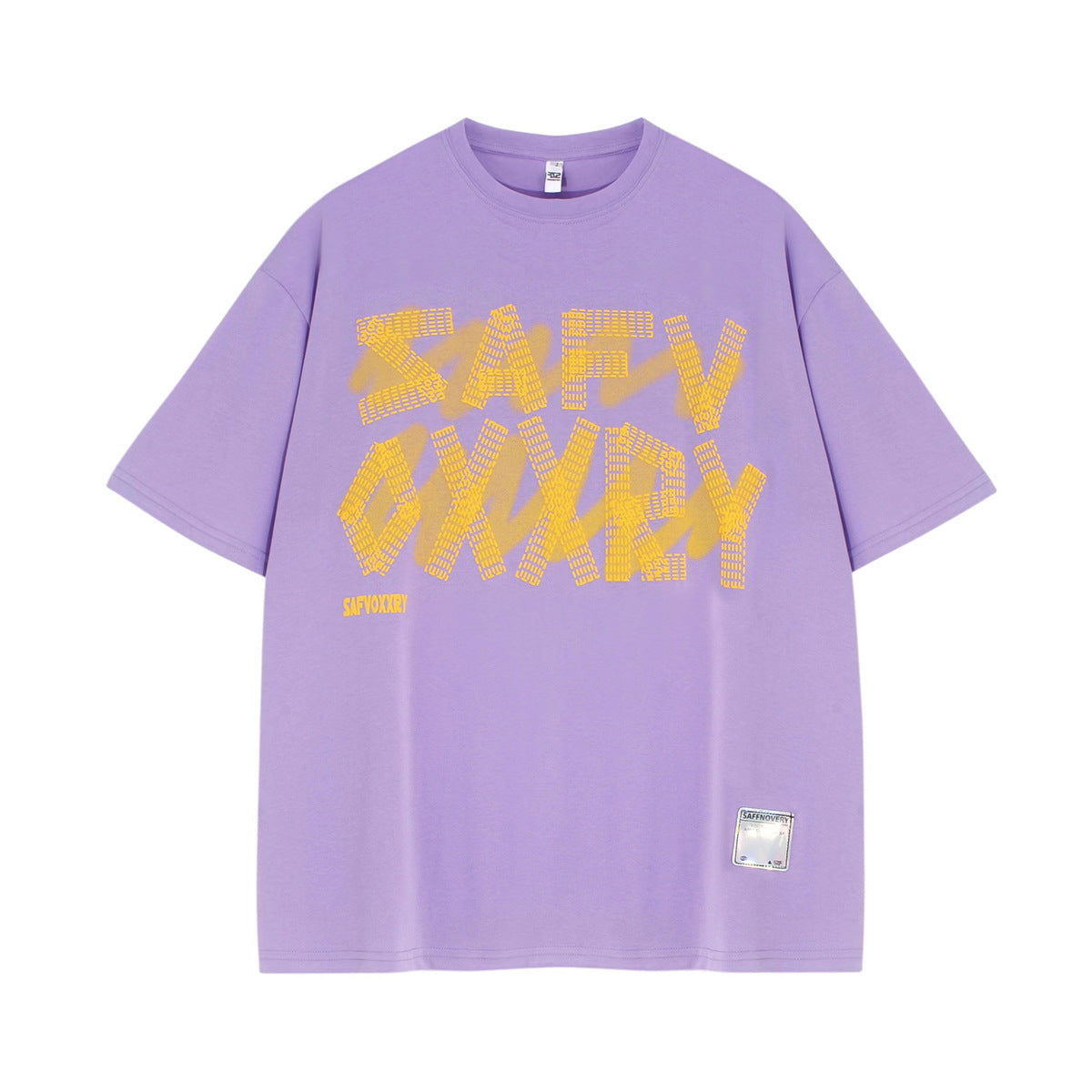 Foam Letter Print Short Sleeve T-Shirt WN25791