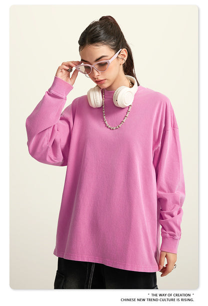 Oversize Washed Long Sleeve T-Shirt WN6052