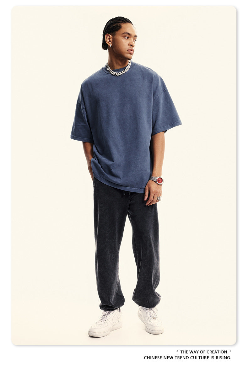 Washed Oversize Short-sleeve T-shirt WN6454