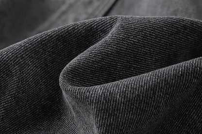 Washed Short Zipper Denim Jacket WN11291