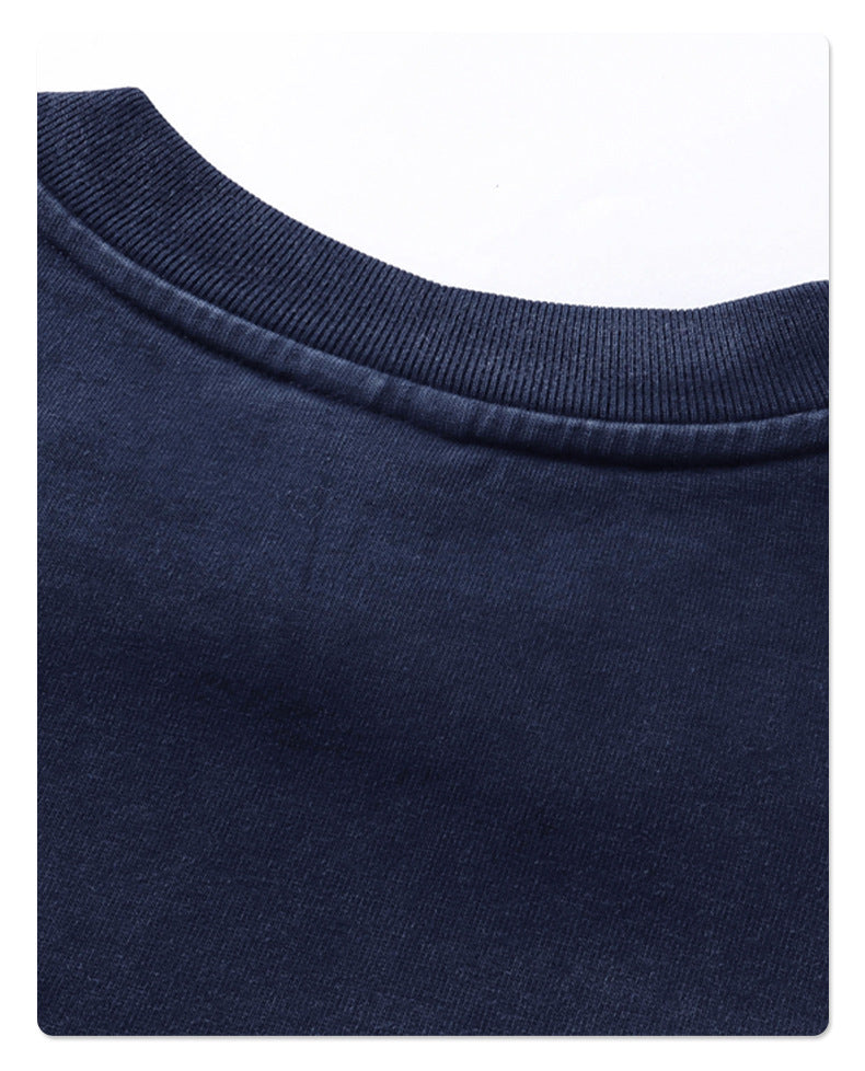 Spray Dye Raw Edge Damage Washed Short Sleeve T-Shirt WN16265