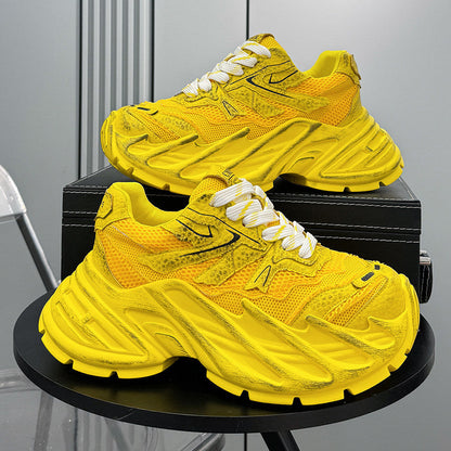 Mesh Washed Thick Sole Sneakers WN24661