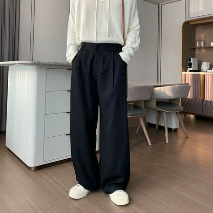 Drape Straight Wide Leg Trousers WN20473