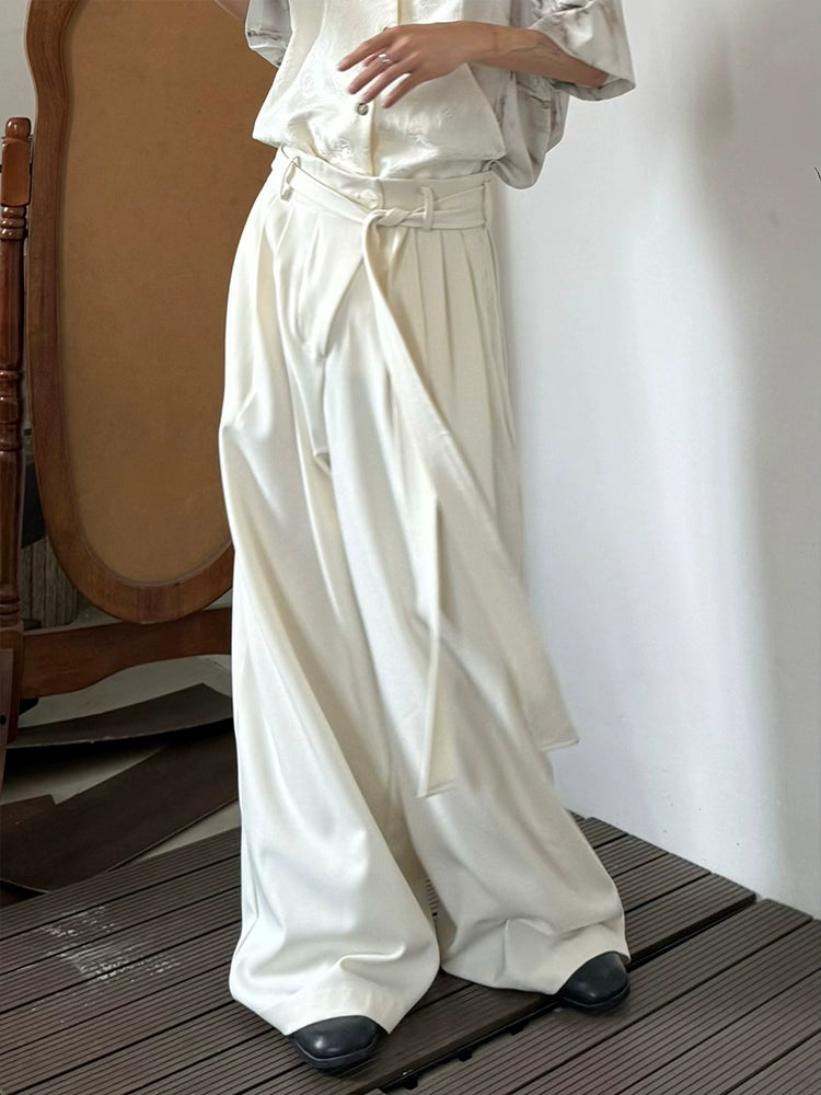 Minimalist High-Waist Wide Leg Trousers WN19965