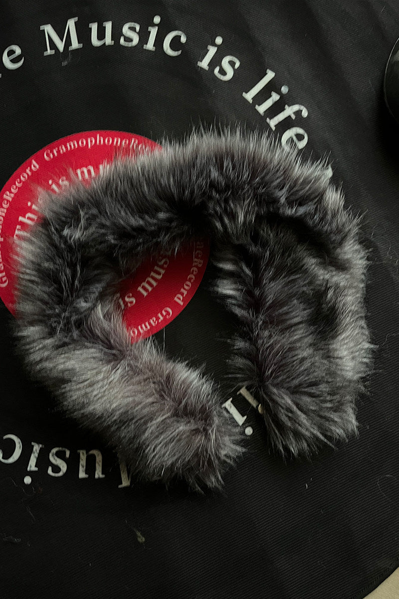 Snap Button Detachable Fake Fur Collar WN26719