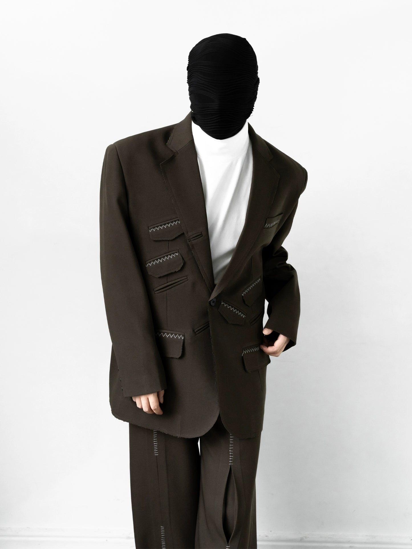 Deconstructed Oversize Tailored Jacket & Trousers Setup WN11885