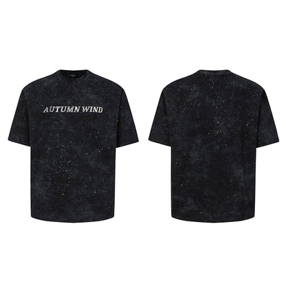 Metal Design Shoulder-Pad Short Sleeve T-Shirt WN20337