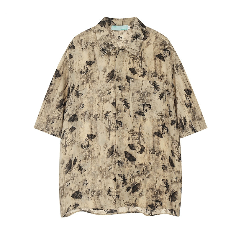 Butterfly Full Print Short Sleeve Shirt WN7545