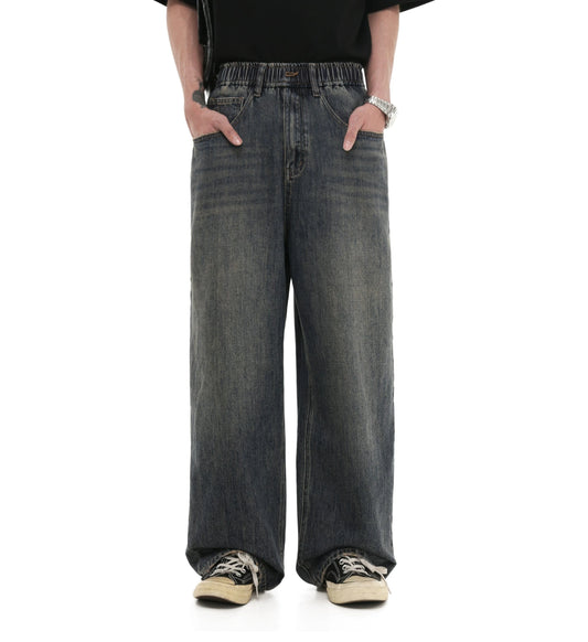 Washed Long Denim Jeans WN7996