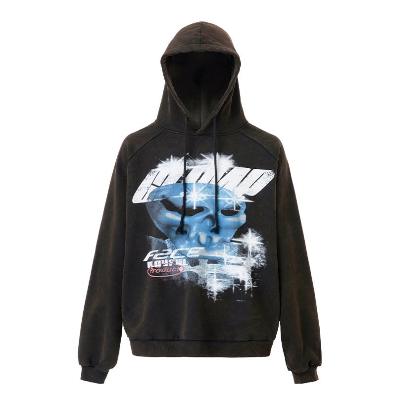 Graffiti Print Pullover Hoodie WN12185