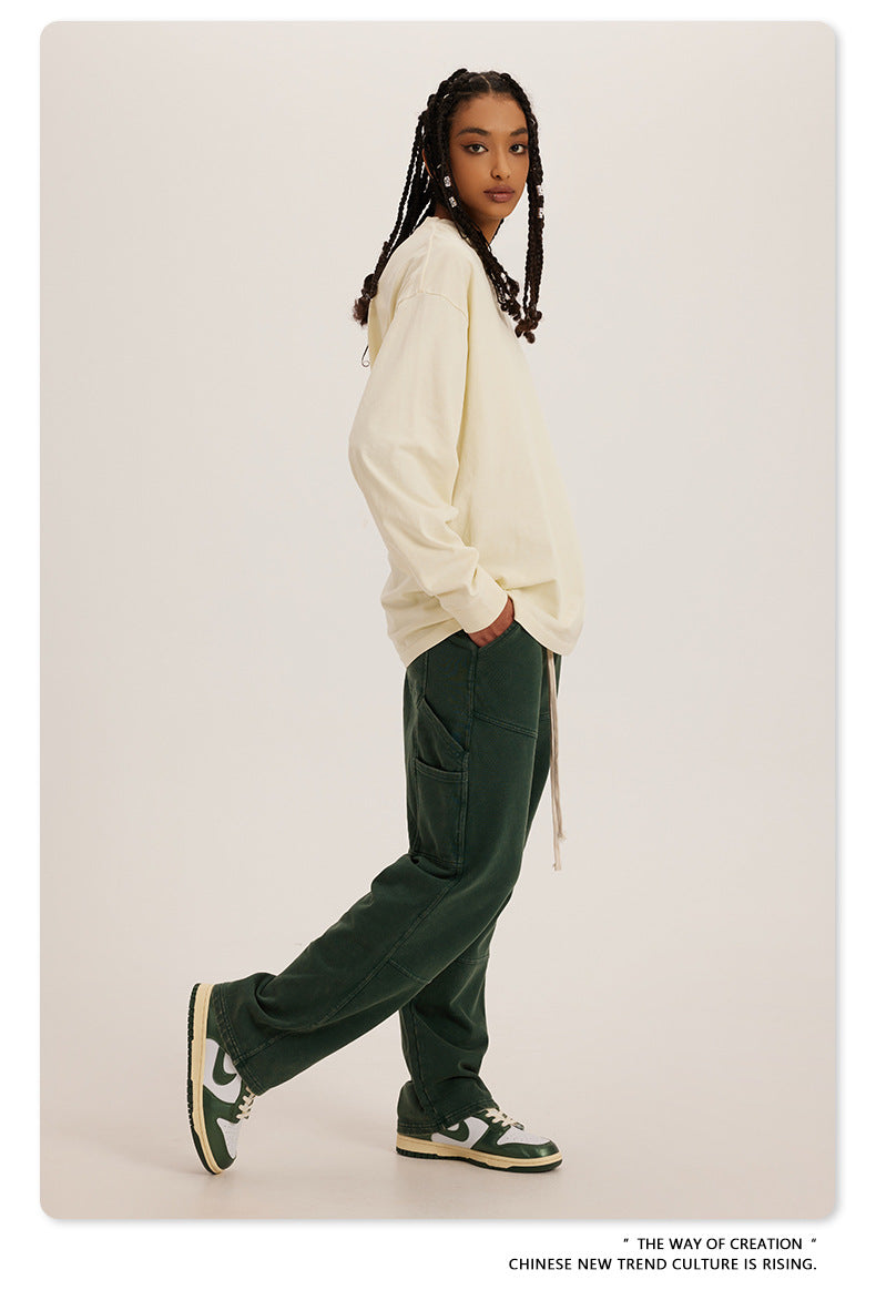 Oversize Washed Long Sleeve T-Shirt WN6052